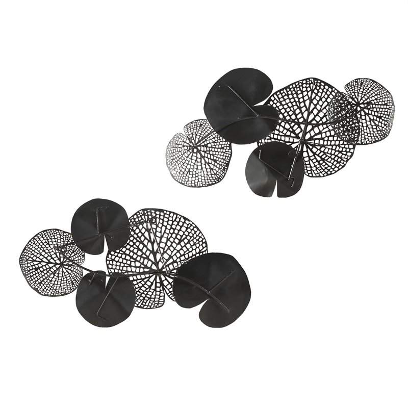 Pemberly Row Transitional Metal Wall Decor in Multi-Color (Set of 2)