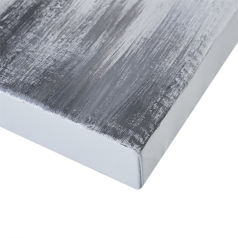 Pemberly Row 3-Piece MDF Wood Luminous Hand Painted Canvas Set in Gray