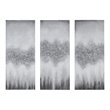 Pemberly Row 3-Piece MDF Wood Luminous Hand Painted Canvas Set in Gray