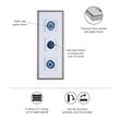 Pemberly Row Modern Real Stone Framed Graphic (4