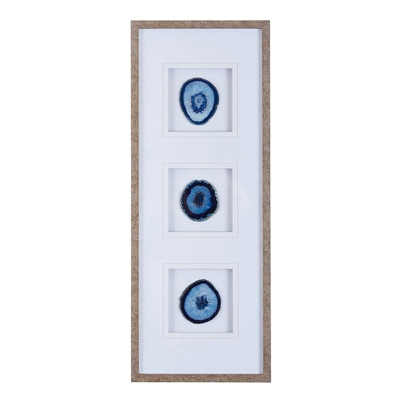 Pemberly Row Modern Real Stone Framed Graphic (4