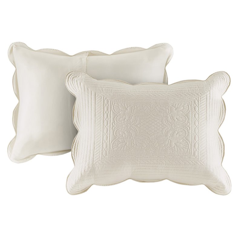 Pemberly Row 3-Piece Polyester Microfiber Coverlet Set in Cream