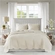 Pemberly Row 3-Piece Polyester Microfiber Coverlet Set in Cream