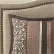 Pemberly Row 5-Piece Polyester Cotton Faux Silk Bedspread Set in Brown