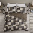 Pemberly Row 3-Piece Polyester Printed Reversible Coverlet Set in Brown