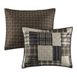Pemberly Row 3-Piece Polyester Printed Reversible Coverlet Set in Brown