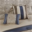 Pemberly Row Contemporary 24-Piece Polyester Comforter Set in Navy