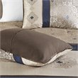 Pemberly Row Contemporary 24-Piece Polyester Comforter Set in Navy