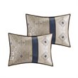 Pemberly Row Contemporary 24-Piece Polyester Comforter Set in Navy
