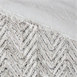 Pemberly Row Polyester Back Printed Long Fur Comforter Set in Ivory