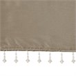 Pemberly Row Lightweight Faux Silk Fabric Valance with Beads in Pewter