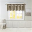 Pemberly Row Lightweight Faux Silk Fabric Valance with Beads in Pewter