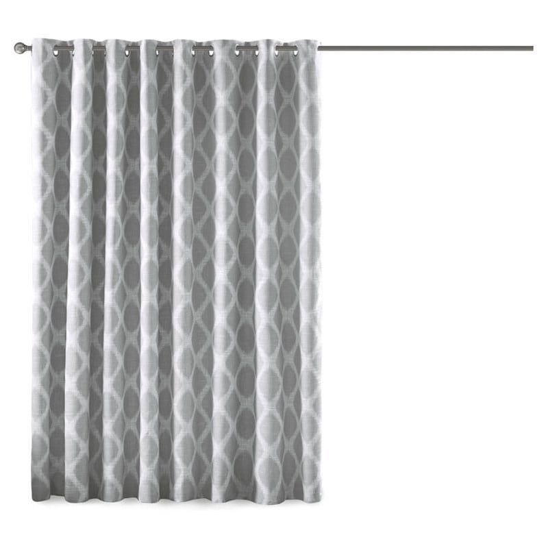 Pemberly Row Polyester Blackout Printed Window Panel in Gray