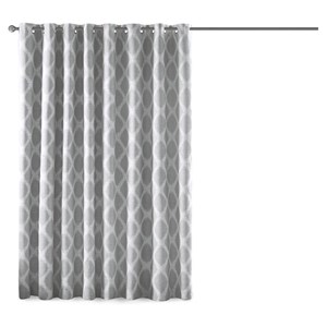 Pemberly Row Polyester Blackout Printed Window Panel in Gray