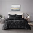 Pemberly Row Polyester King/Cal King Duvet Cover Set in Black
