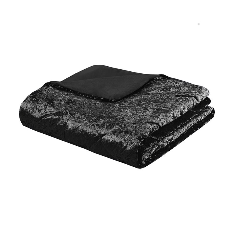 Pemberly Row Polyester King/Cal King Duvet Cover Set in Black