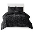 Pemberly Row Polyester King/Cal King Duvet Cover Set in Black