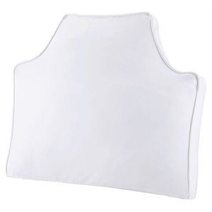 Pemberly Row Cotton Canvas Oversized Headboard Pillow in White