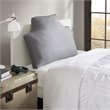 Pemberly Row Cotton Canvas Oversized Headboard Pillow in Gray