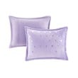 Pemberly Row Polyester Printed Brushed Comforter Set in Purple Blush