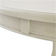 Pemberly Row Contemporary Round MDF and Solid Wood Dining Table in Cream