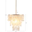 Pemberly Row Transitional Metal and Shells Capiz Chandelier in Gold/White