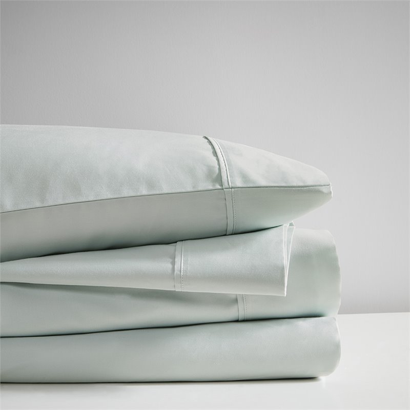 Pemberly Row Cotton & Polyester Sheet Set w/ Huntsman Cooling Chemical in Green