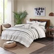 Pemberly Row 3-Piece Cotton Printed Comforter Set with Trims in Black/White
