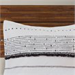 Pemberly Row 3-Piece Cotton Printed Comforter Set with Trims in Black/White