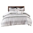 Pemberly Row 3-Piece Cotton Printed Comforter Set with Trims in Black/White