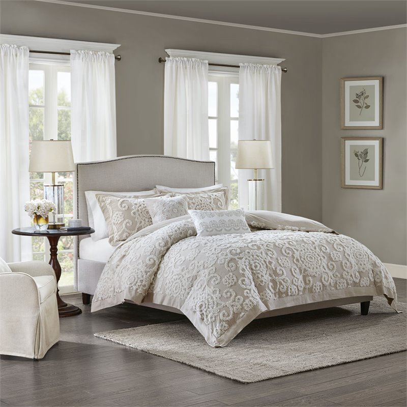Pemberly Row Traditional Cotton Oblong Pillow with Embroidery in White