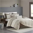 Pemberly Row 3-piece Cotton Full/Queen Duvet Cover Set with Chenille in Brown