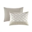 Pemberly Row 3-piece Cotton Full/Queen Duvet Cover Set with Chenille in Brown