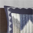 Pemberly Row Mid-Century Cotton Printed Coverlet Mini Set in Navy