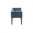Pemberly Row Contemporary Transitional Solid Wood Accent Bench in Blue