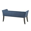 Pemberly Row Contemporary Transitional Solid Wood Accent Bench in Blue