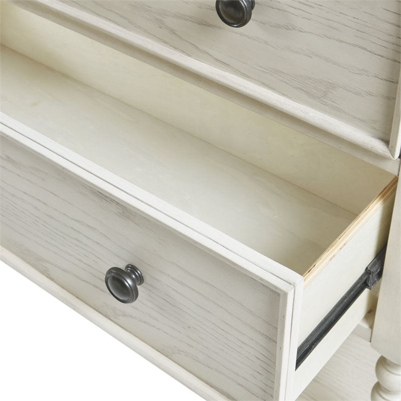 Pemberly Row Contemporary MDF Solid Wood Accent Chest in Natural