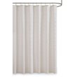 Pemberly Row Cotton Jacquard Pom Pom Shower Curtain in Ivory