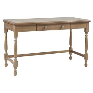 Pemberly Row Contemporary 47.5&quot MDF Solid Wood Desk in Reclaimed Natural