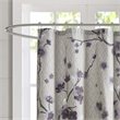 Pemberly Row Cotton Printed Cherry Blossom Shower Curtain in Purple