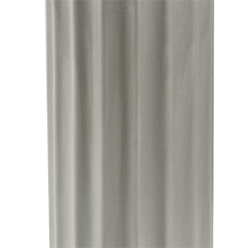 Pemberly Row Contemporary Fabric and Ceramic Table Lamp in Gray