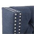 Pemberly Row Wood and Polyester Fabric Queen Headboard in Navy