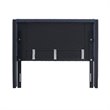 Pemberly Row Wood and Polyester Fabric King Headboard in Navy