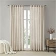 Pemberly Row Polyester Rod Pocket Panel with Fleece Lining in Natural