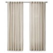 Pemberly Row Polyester Rod Pocket Panel with Fleece Lining in Natural