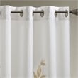 Pemberly Row Contemporary Polyester Burnout Window Panel in White/Yellow