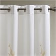 Pemberly Row Contemporary Polyester Burnout Window Panel in White/Yellow