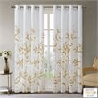 Pemberly Row Contemporary Polyester Burnout Window Panel in White/Yellow