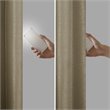 Pemberly Row Faux Silk Twist Tab Blackout Window Curtain in Bronze