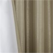 Pemberly Row Faux Silk Twist Tab Blackout Window Curtain in Bronze